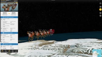 Santa's sleigh is live on Flightradar24. Credits/Flightradar24