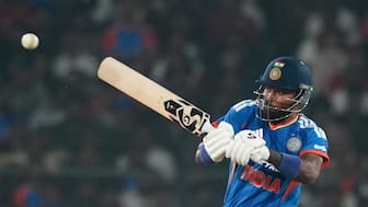 India's Hardik Pandya plays a shot during the first T20 International cricket match between India and South Africa in Cuttack, India, Tuesday, Dec. 9, 2025. AP