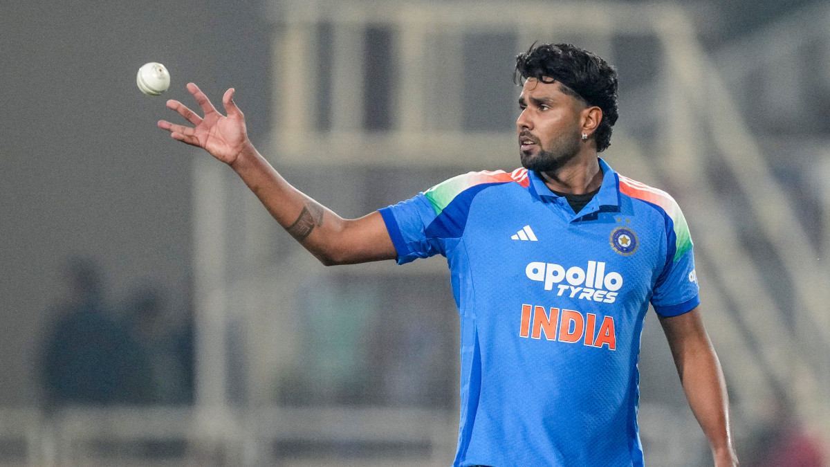 India pacer Harshit Rana collected 3/65 during the first ODI against South Africa in Ranchi, striking twice during the powerplay. PTI India pacer Harshit Rana collected 3/65 during the first ODI against South Africa in Ranchi, striking twice during the powerplay. PTI