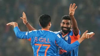 Jasprit Bumrah struck twice in his third over during the first T20I between India and South Africa in Cuttack, completing 100 T20I wickets in the process. AP