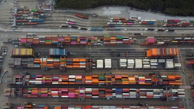 A drone view shows the Manzanillo seaport as Mexican authorities bet on positive economic growth and the strength of global trade building an expansion to the port named "Nuevo Manzanillo", in Manzanillo, Mexico, April 22, 2025. File Image/Reuters