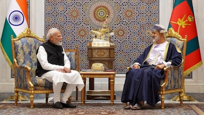 Prime Minister Narendra Modi meets with Sultan of Oman, Sultan Haitham bin Tarik in Muscat, Oman, December 18, 2025. Image/X-narendramodi