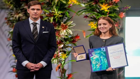 'Democracies must fight for freedom', says Nobel laureate Machado as daughter receives peace prize