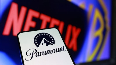 Paramount, Netflix and Warner Bros logos are seen in this illustration taken December 8, 2025. File Image/Reuters