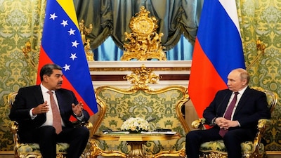 Russian President Vladimir Putin attends a meeting with his Venezuelan counterpart Nicolas Maduro at the Kremlin in Moscow, Russia, on May 7, 2025. Reuters File