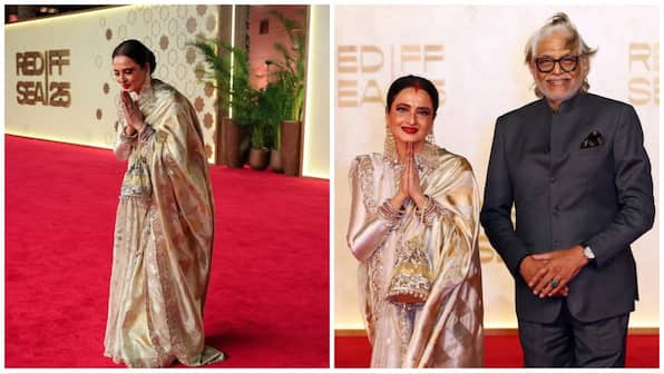 Rekha looks like a vision in gold at Red Sea International Film Festival, attends Umrao Jaan screening