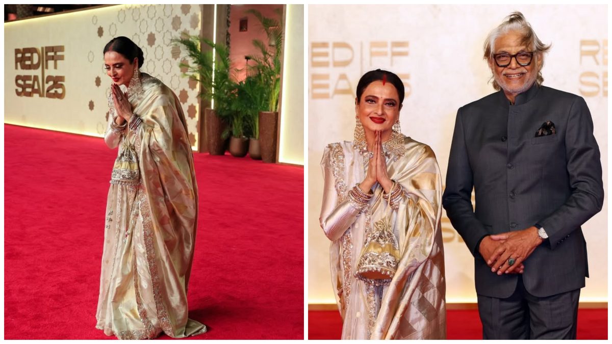 Rekha looks like a vision in gold at Red Sea International Film Festival, attends Umrao Jaan screening Rekha looks like a vision in gold at Red Sea International Film Festival, attends Umrao Jaan screening