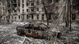 This handout photograph taken on December 17, 2025 and released on December 18, 2025 by the press service of the 24th Mechanized Brigade of Ukrainian Armed Forces, shows dammages in a residential area of the Donetsk region frontline town of Kostyantynivka, amid the Russian invasion of Ukraine.-AFP