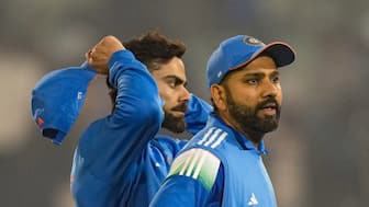 Rohit Sharma and Virat Kohli could be demoted in BCCI annual contracts, while Shubman Gill could receive a big promotion. Image: PTI 