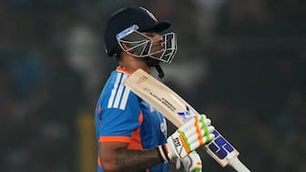 India captain Suryakumar Yadav has scored just 17 runs in two outings so far in the T20I series against South Africa at home. AP