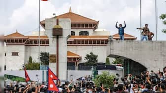 Tens of thousands rallied for the party of Nepal's ousted prime minister, KP Sharma Oli. (X)