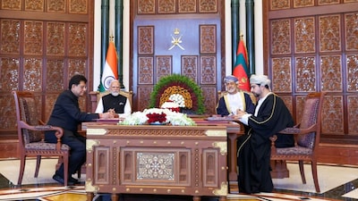 India and Oman sign free trade agreement.