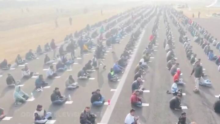 When an airstrip turned into an exam hall: Inside Odisha’s unusual govt exam | Watch