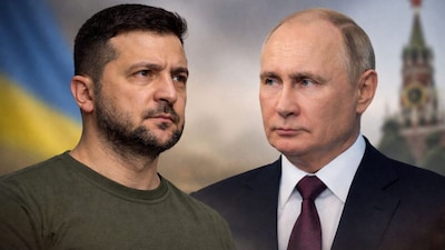 Zelenskyy and Putin in an AI-generated image