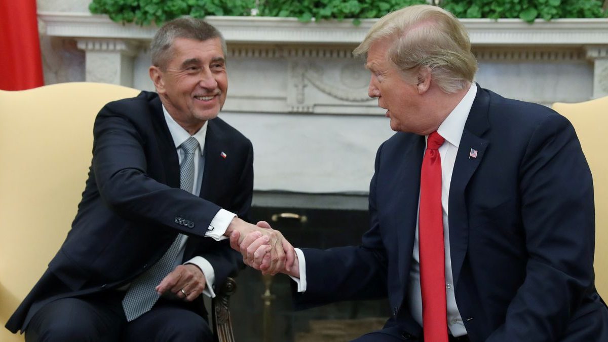 US President Donald Trump with Czech PM Andrej Babis. Image Credit: Reuters. US President Donald Trump with Czech PM Andrej Babis. Image Credit: Reuters.
