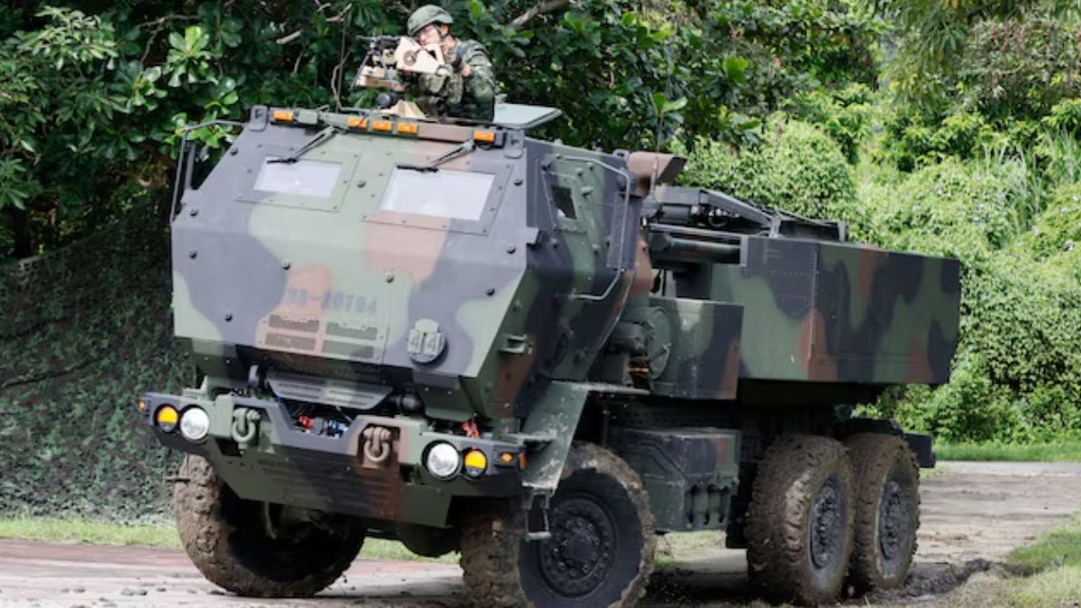 A High Mobility Artillery Rocket System (HIMARS) is on display at a park during Taiwan's annual Han Kuang military exercise in Taichung, Taiwan July 12, 2025. Image Credit: Reuters A High Mobility Artillery Rocket System (HIMARS) is on display at a park during Taiwan's annual Han Kuang military exercise in Taichung, Taiwan July 12, 2025. Image Credit: Reuters