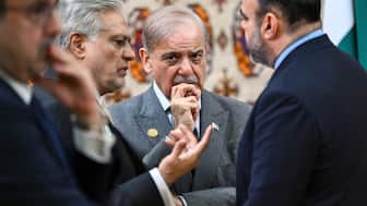 Pakistani Prime Minister Shehbaz Sharif waits before a meeting with Russian President Vladimir Putin in Ashgabat, Turkmenistan December 12, 2025. Sputnik/Pool via Reuters