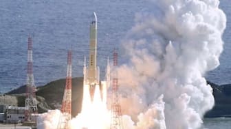 Russia on Sunday sent three Iranian communications satellites into orbit, the second such launch since July, Iranian state television reported. Image Credit: AP