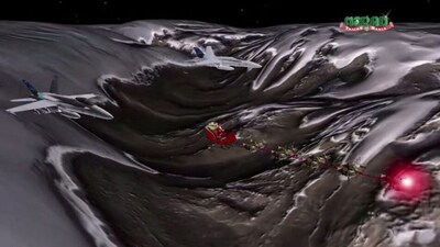 Jets track Santa as he starts his journey as shown in this handout artist's rendition provided by North American Aerospace Defense Command Santa Tracker, December 24, 2014. Reuters