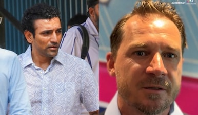 Robin Uthappa and Dale Steyn were not happy with how match officials handled the fog situation in Lucknow T20I. Images: PTI/Star Sports/X
