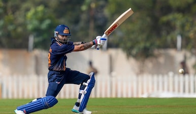 Virat Kohli has scored 208 runs in two Vijay Hazare Trophy matches so far. Image: PTI