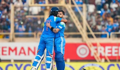 Team India coach refused to talk about Virat Kohli’s future after his brilliant century in Ranchi. Image: PTI