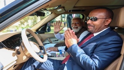  Ethiopian PM Abiy Ahmed’s warm gestures in personally receiving PM Modi at the airport, driving him to places and seeing him off were quite noticeable. Image: X/ @narendramodi