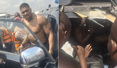 Anthony Joshua was holidaying in Nigeria when the accident occurred. Image: Reuters
