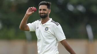 Auqib Dar picked up four wickets in four balls during a Duleep Trophy match in August. Image: PTI