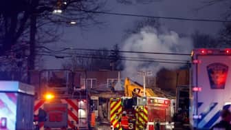 The blast occurred at the Bristol Health & Rehab Center in Bristol Township, at a time when a utility crew had been on site investigating a gas leak. (AP)