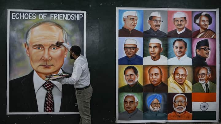 In Photos | Delhi rolls out the red carpet for Russia’s Vladimir Putin