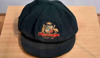Sir Don Bradman's Baggy Green that he gifted to an Indian player. Image: Cricket Australia