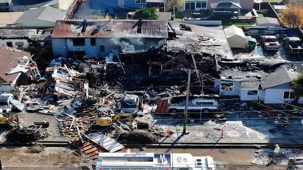 Watch: Large explosion in California, several homes destroyed after crew hits gas pipeline