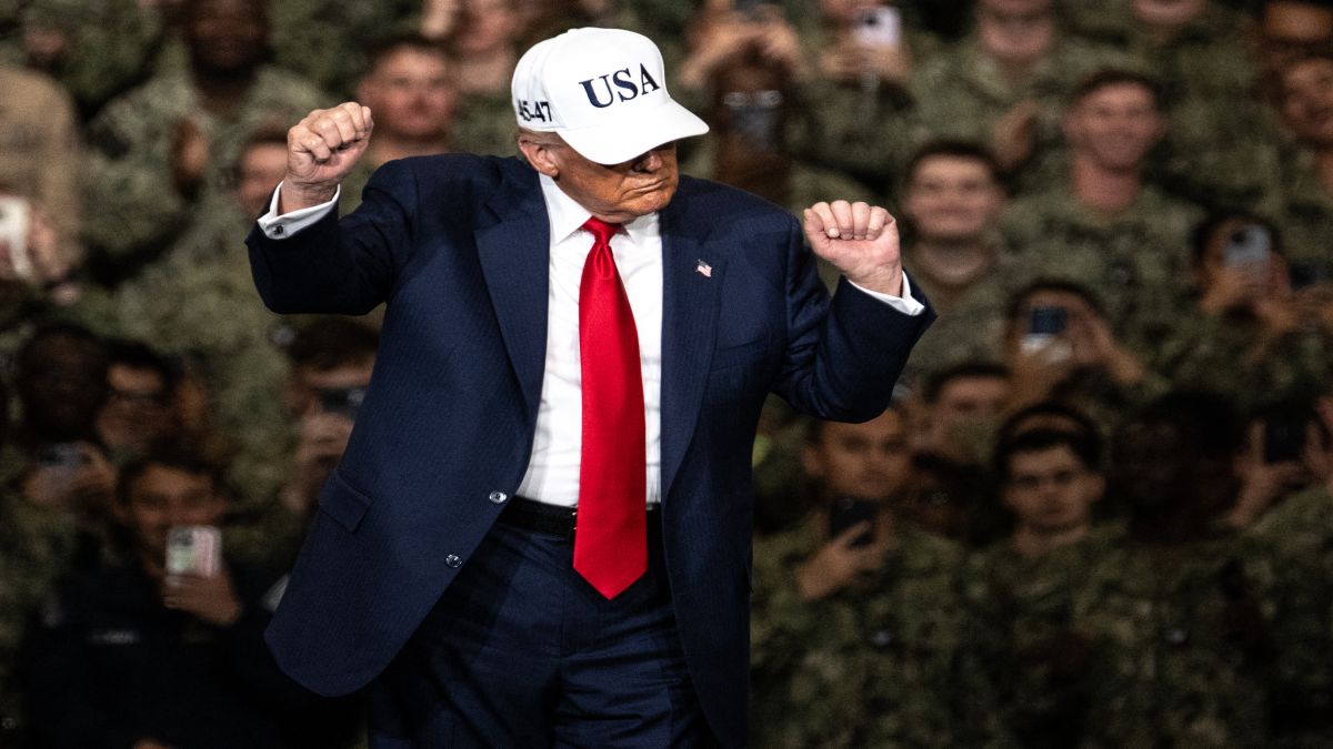 US President Donald Trump dances as he leaves after delivering a speech in front of US Navy personnel on board the US Navy's USS George Washington aircraft carrier at the US naval base in Yokosuka in October. File image/AFP US President Donald Trump dances as he leaves after delivering a speech in front of US Navy personnel on board the US Navy's USS George Washington aircraft carrier at the US naval base in Yokosuka in October. File image/AFP