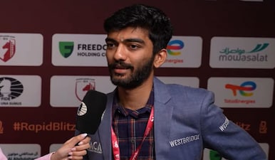 Gukesh's poor show carried into the World Blitz where he lost to a 12-year-old FM. Image: 