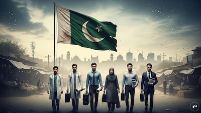 Why Pakistan’s mass exodus of skilled professionals puts Asim Munir’s ‘brain gain’ claim under scrutiny. Image: AI generated.