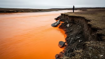 Alaska river turns orange as scientists flag heavy metal contamination