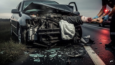 Sleep-Deprived Driving: Young Man Suffers Rare 'Aviator's Fracture' in Crash