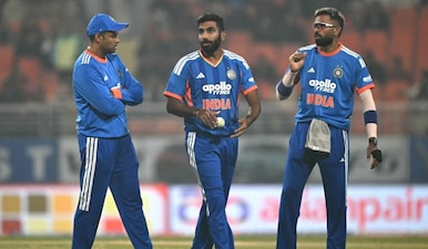 Jasprit Bumrah misses out the third T20I in Dharamsala. Image: AFP