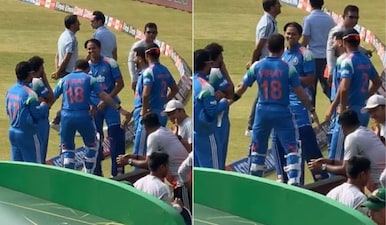 Virat Kohli was seen teasing Yashasvi Jaiswal during the 3rd ODI against South Africa. Image: X
