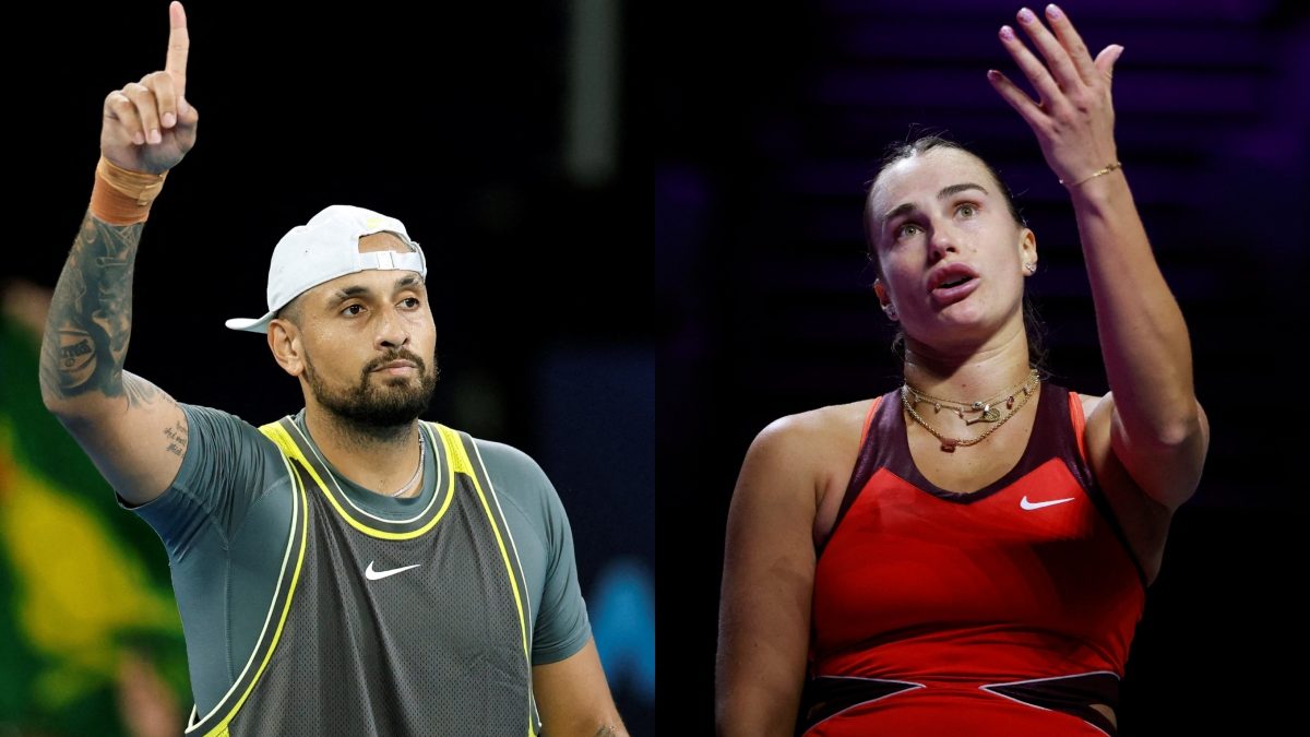 Nick Kyrgios is set to take on Women's World No. 1 Aryna Sabalenka in the 'Battle of Sexes' this December 28 in Dubai. Reuters Nick Kyrgios is set to take on Women's World No. 1 Aryna Sabalenka in the 'Battle of Sexes' this December 28 in Dubai. Reuters