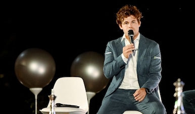 Magnus Carlsen has won thew first four rounds in Rapid category in Doha. Image: AFP