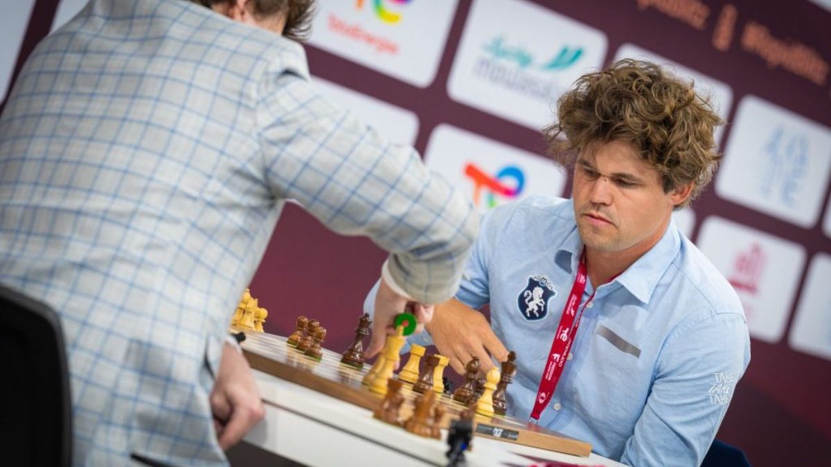 Magnus Carlsen wins the World Rapid title for the sixth time. Image: FIDE Magnus Carlsen wins the World Rapid title for the sixth time. Image: FIDE