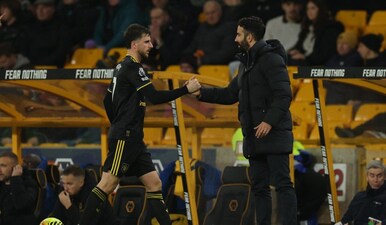 Ruben Amorim was happy with how Manchester United bounced back to beat Wolves. Image: Reuters 
