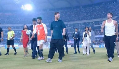 Lionel Messi's Hyderabad leg of India tour ends successfully. Image: SonyLIV