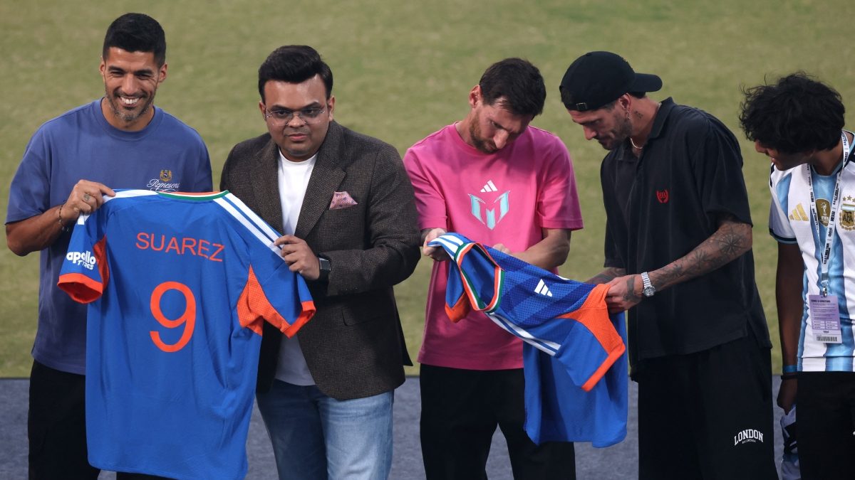 ICC Chairman Jay Shah felicitates Lionel Messi ahead of ICC Men’s T20 World Cup 2026 ICC Chairman Jay Shah felicitates Lionel Messi ahead of ICC Men’s T20 World Cup 2026