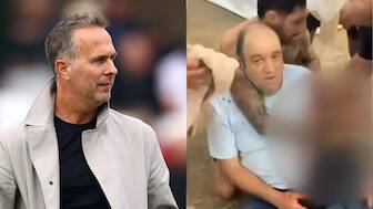 Michael Vaughan praised Ahmed al Ahmed for his incredible bravery after escaping Bondi beach shooting in Sydney on Sunday Images: Reuters/X
