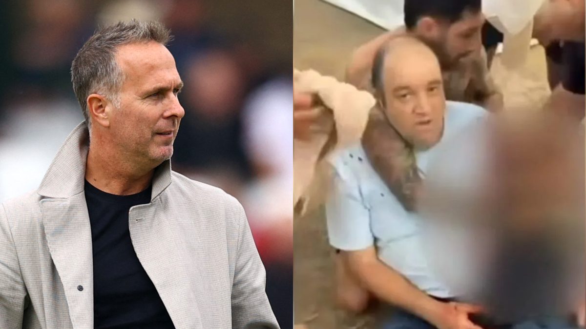 Michael Vaughan praised Ahmed al Ahmed for his incredible bravery after escaping Bondi beach shooting in Sydney on Sunday Images: Reuters/X
Michael Vaughan praised Ahmed al Ahmed for his incredible bravery after escaping Bondi beach shooting in Sydney on Sunday Images: Reuters/X