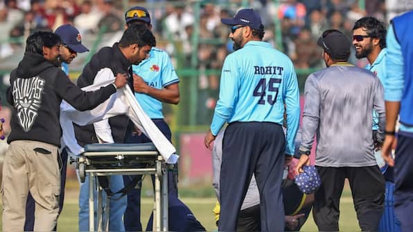 Rohit Sharma's opening partner Angkrish Raghuvanshi rushed to hospital after on-field injury