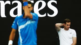 Serbia's Novak Djokovic's coach Andy Murray is seen during the 2025 Australian Open. Reuters